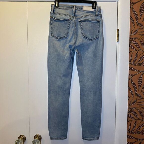 RE/DONE High Rise Ankle Crop Jeans Retro Indigo Women’s Size 26 - Picture 2 of 9
